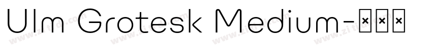 Ulm Grotesk Medium字体转换